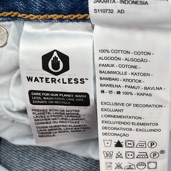 Levi's Premium Wedgie Straight Leg Jeans Distressed High Rise 100% Cotton 27 - Picture 10 of 11